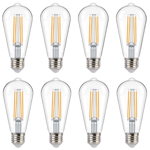 Dusk to Dawn Outdoor Sensor ST19 LED Light Bulb (8 Count)