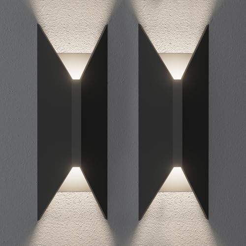 14" LED Outdoor Wall Sconce (2 Count)