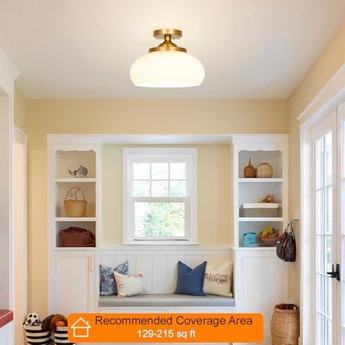 Mid Century Gold Ceiling Light with Hand