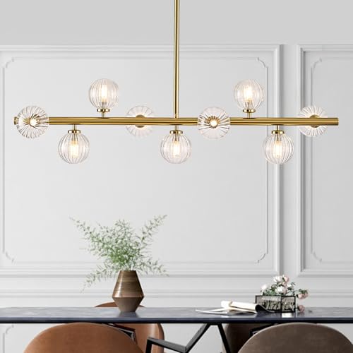 Mid Century Modern Glass Globe Sputnik Chandelier