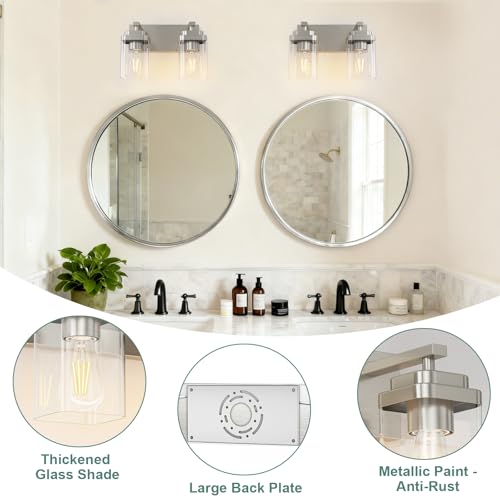 Brushed Nickel Bathroom Light Fixtures