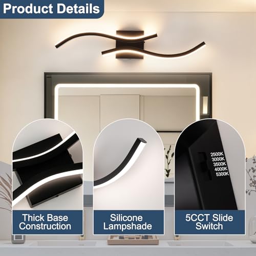 Black Modern Wall Sconce Set of 2