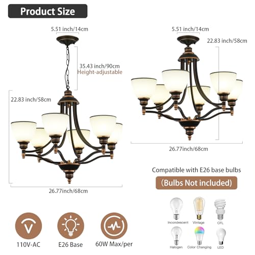 6 Light Chandelier
