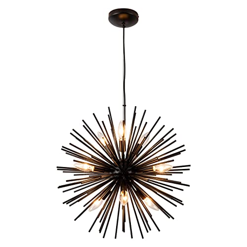 Modern Black Sputnik Chandeliers (9 Count)
