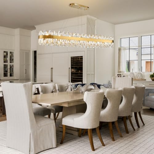 Modern Brass Gold Crystal Chandelier
