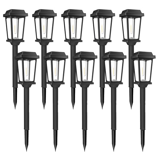 Solar Pathway Lights Outdoor 10 Pack (10 Count)