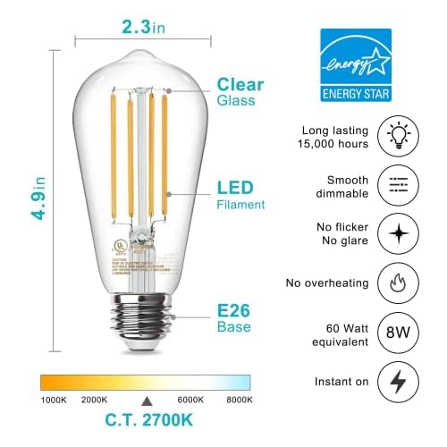 24 Pack Edison LED Light Bulbs (24 Count)