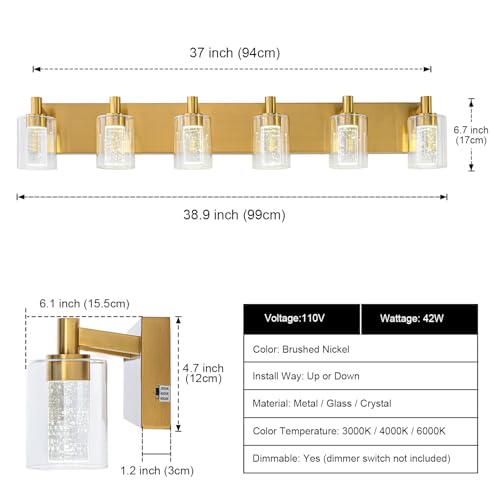 Vanity Light with 3 Color Modes