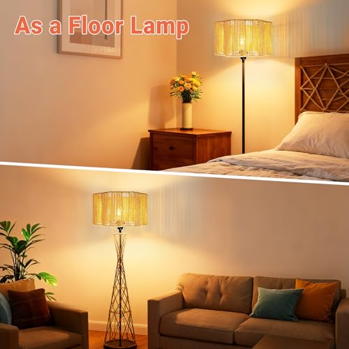 Hanging Light Lamp Shades Boho Rattan Lamp Shades