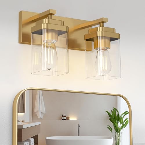 Brushed Gold Bathroom Light Fixtures