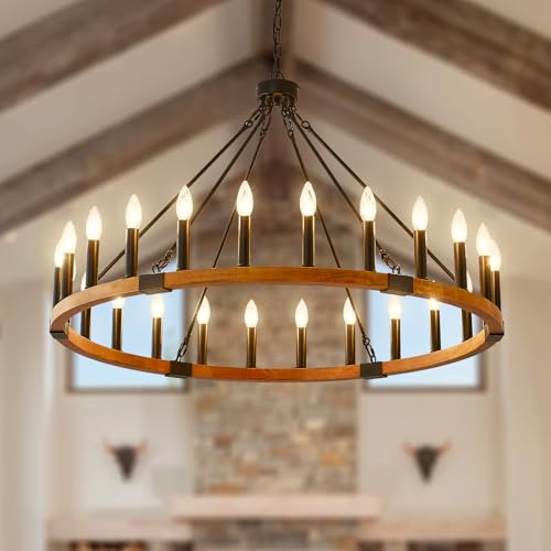 40 Inch Farmhouse Chandelier 24