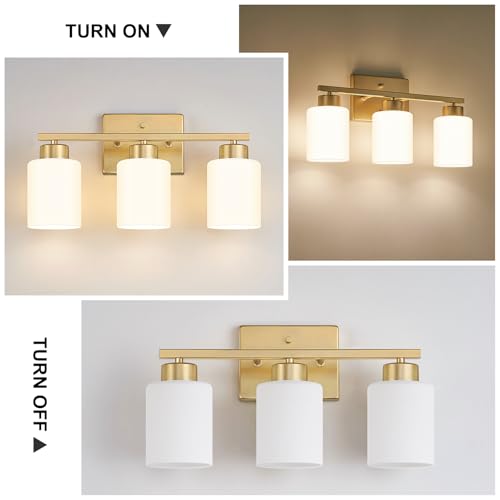 Gold Bathroom Light Fixtures Vanity Lights Over Mirror