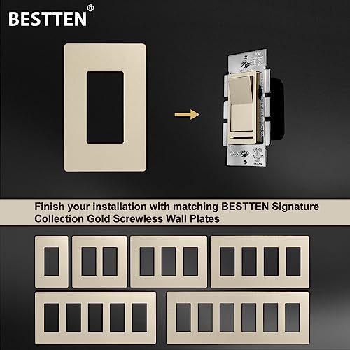 Matte Champagne Gold Dimmer Light Switch