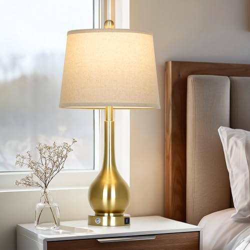 26" Gold Table Lamps Set of 2 for Living Room (2 Count)