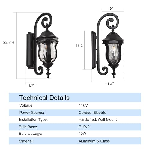 Black Outdoor Wall Sconces
