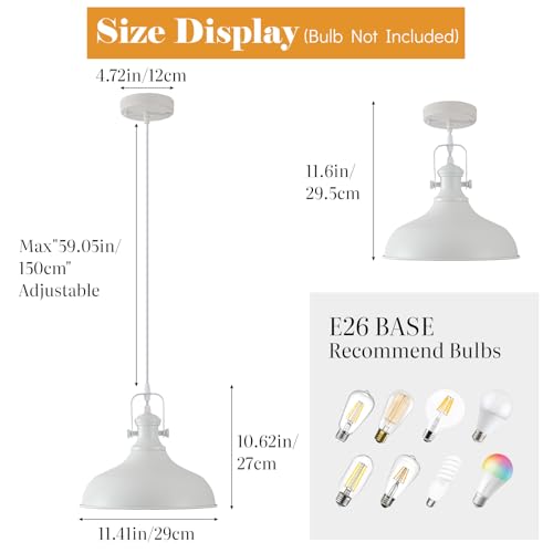 White Pendant Lights 2 Pack (2 Count)