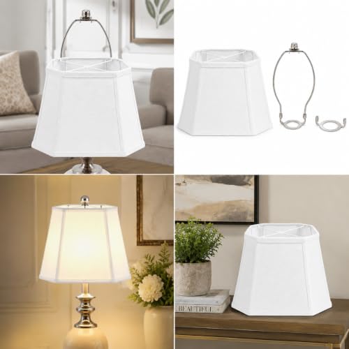 1 Pack White Linen Beveled