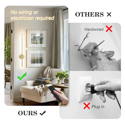 Battery Operated Modern Wall Sconce Set of Two (2 Count)