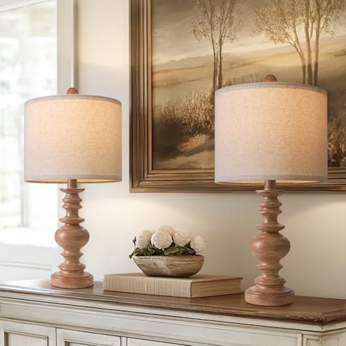 20" Rustic Bedside Lamps Set of 2 (2 Count)