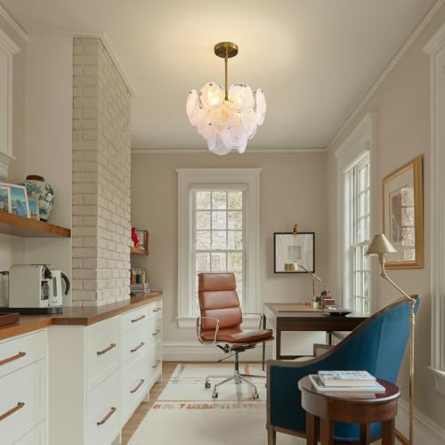 Modern Gold Glass Chandelier