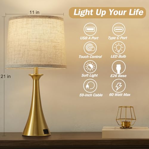 Touch Table Lamps Set of 2 (2 Count)