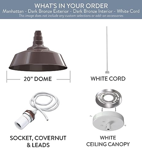 Industrial Pendant Light 20 Inch Extra Large Steel Warehouse