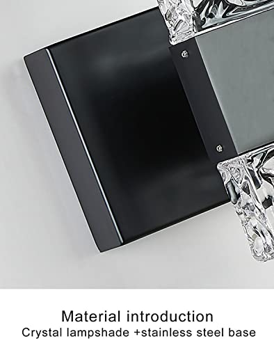 Black Bathroom Light Fixtures Crystal Bathroom Vanity 4 Light Over Mirror Modern LED Wall Light