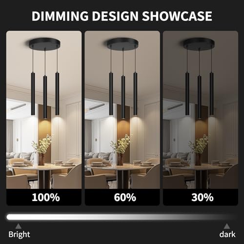 Modern 3 Light Pendant Light Fixtures Round Pendant Lights (3 Count)