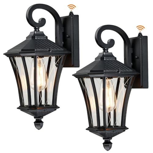 16" Dusk to Dawn Outdoor Light Fixture Wall Mount (2 Count)