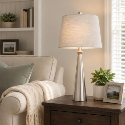 25.75" Modern Table Lamp for Bedroom Set of 2 (2 Count)
