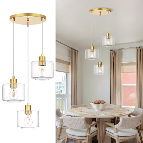 Brushed Gold Dining Room Chandelier Light Fixture