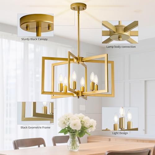 Modern Gold Chandeliers for Dining Room