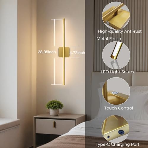 Rechargeable Wall Sconce Set of Two