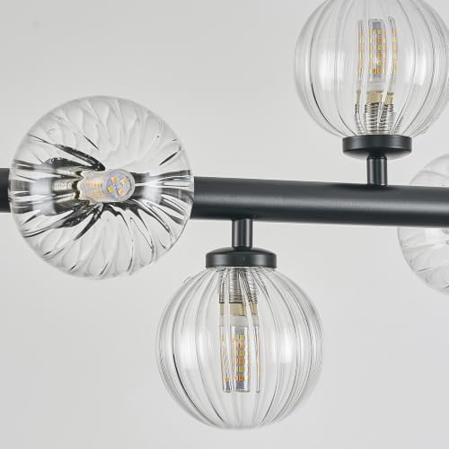 Mid Century Modern Glass Globe Sputnik Chandelier