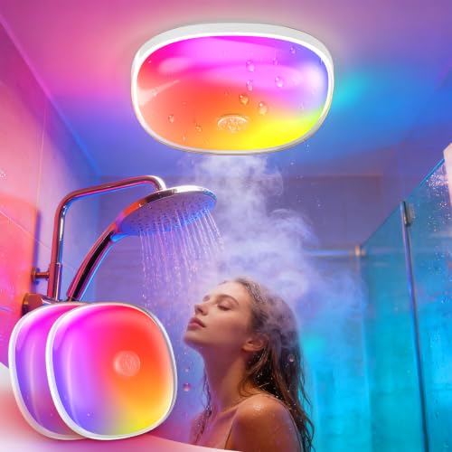 2Pack IP65 Waterproof Rechargeable Shower Light