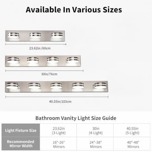 Brushed Nickel Bathroom Vanity Light