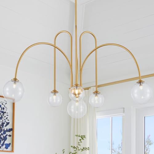 Modern Gold Sputnik Light Fixture
