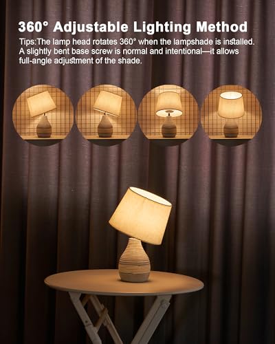 13" H Small Rechargeable Cordless Ceramic Table Lamp