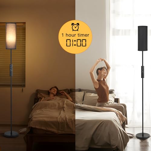 64'' Floor Lamps for Living Room with Remote Control and Stepless Dimmable Colors Temperature & Brightness