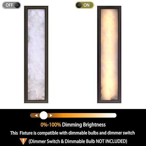 2 Pack 24 Inch Natural Alabaster Bathroom 20W (2 Count)