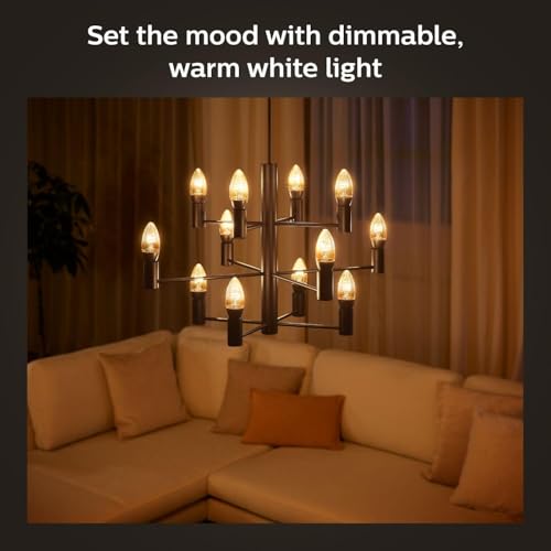 White Ambiance Filament E12 Candle Bulb Full Range of White Light