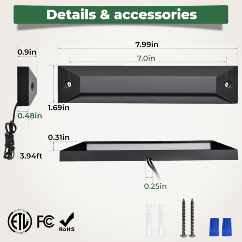 8 Inch Low Voltage LED Step Lights (8 Count)