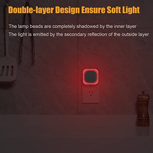 2 Pack Red Night Light Plug into Wall (2 Count)