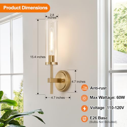 Hardwired] Wall Sconces Set of Two (2 Count)