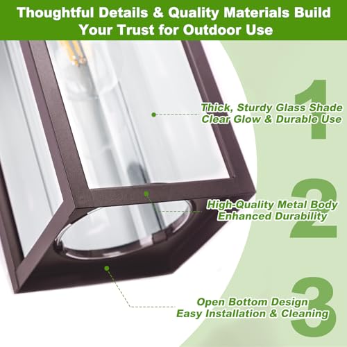 Large Outdoor Wall Lights (2 Count)