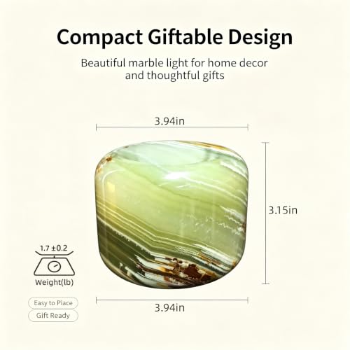 Natural Marble Lamp Cordless Touch Control Night Light 3