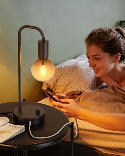 Industrial Table Lamp with 2 USB Port