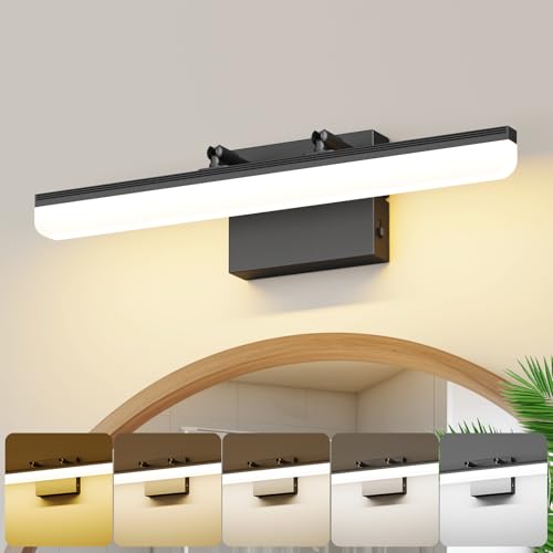 15.7" Black LED Bathroom Vanity Light 5CCT