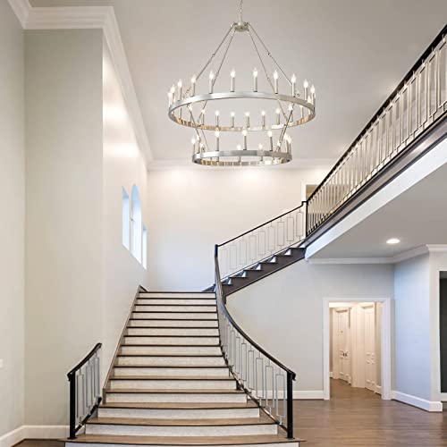 48 Inch Silver Chandelier 36
