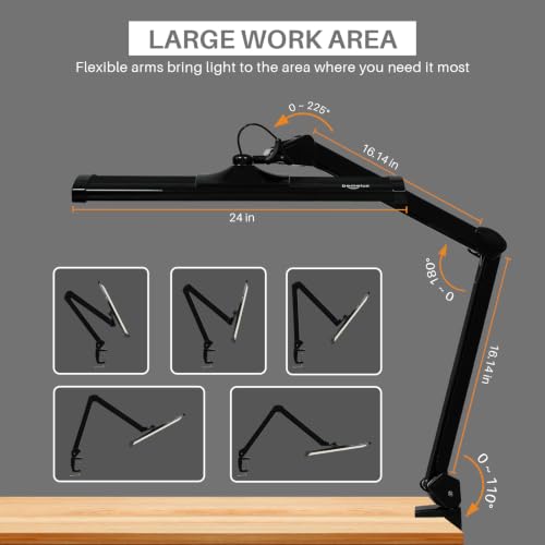 24 Inch LED Architect Desk Lamp with Clamp